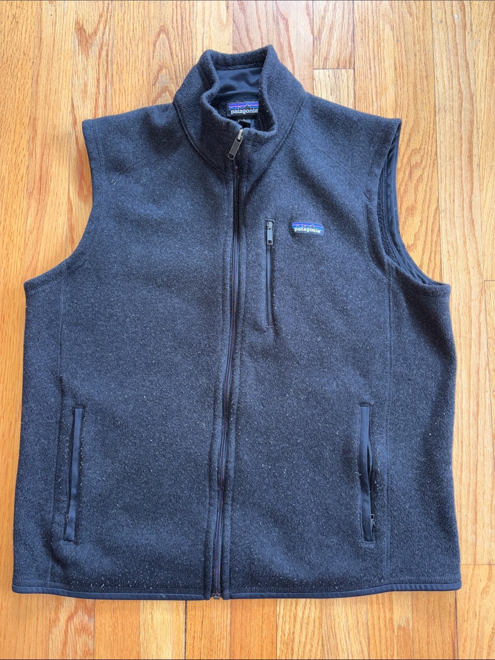 Patagonia Black Sleeveless Fleece Vest - Full Zip